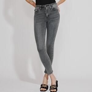 Kancan Nicole Light Grey High Rise Super Skinny Jeans